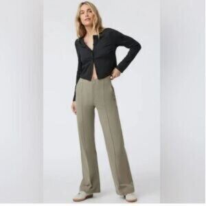 Vuori Taupe Meta Wide-Leg Pants size small